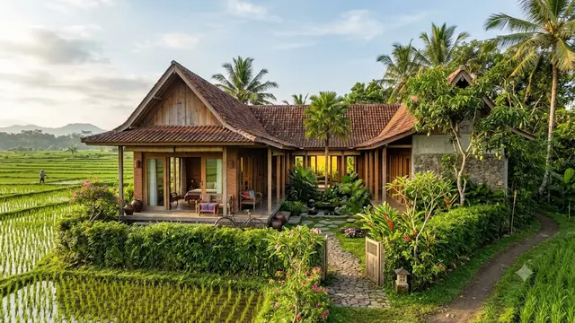 Inspirasi Rumah dengan Pemandangan Sawah
