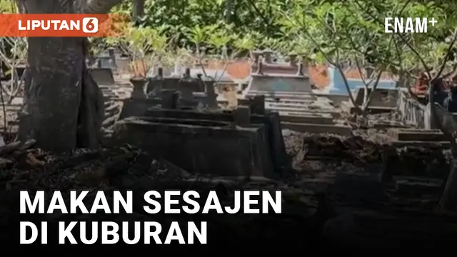 Ngeri! Pria Ini Makan Sesajen Kuburan