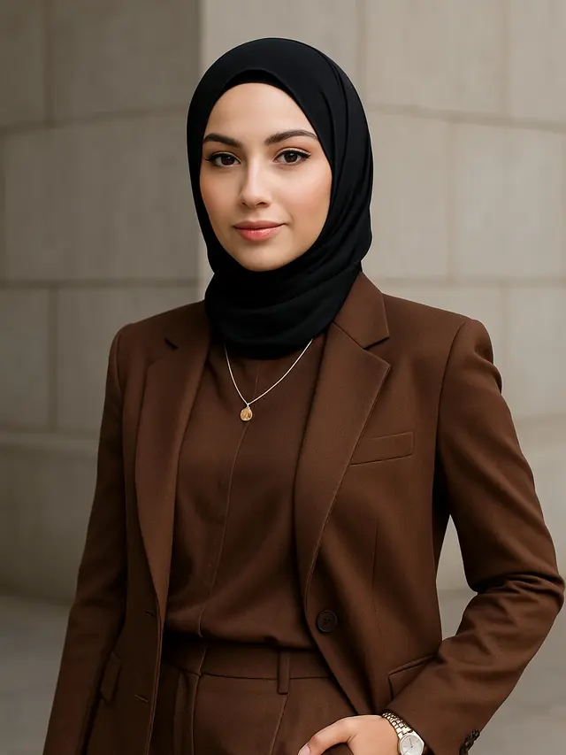 Warna Jilbab yang Cocok Dipadukan dengan Baju Coklat