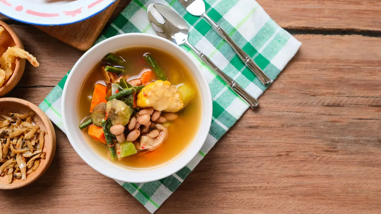 Ilustrasi sayur pendamping kering tempe