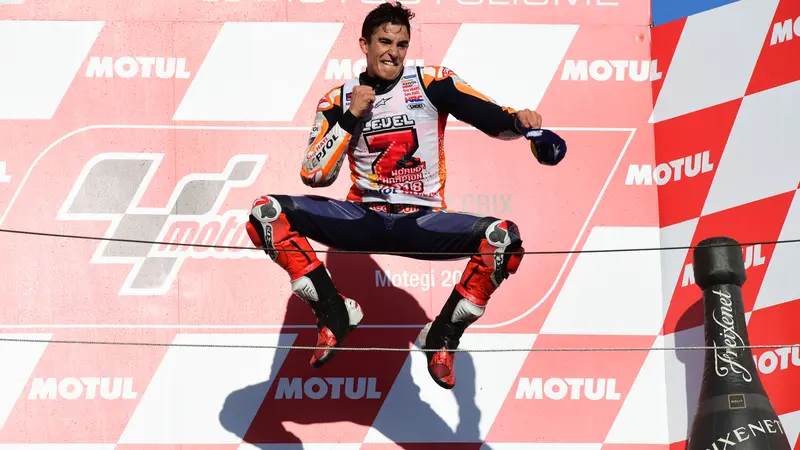 Selebrasi Nyeleneh Marc Marquez di MotoGP