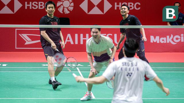 Foto: Momen Haru hingga Lucu Tersaji dalam Acara Pensiun Mohammad Ahsan/Hendra Setiawan, Terima Kasih The Daddies!
