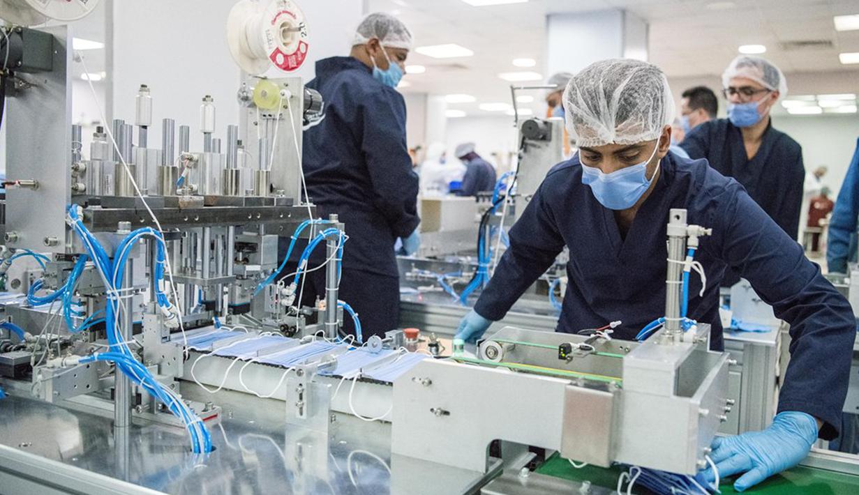 FOTO: Mesir Genjot Pembuatan Masker Medis Hadapi COVID-19 - Global Liputan6.com