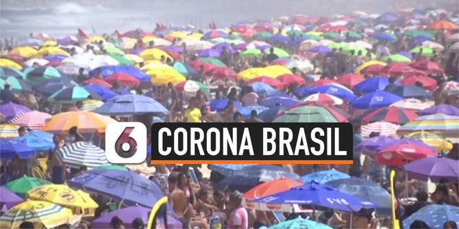 VIDEO: Pantai di Brasil Ramai Meski Kasus Corona Terus Meningkat