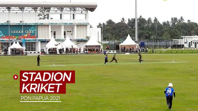 Berita video stadion kriket yang digunakan di PON Papua 2021 memiliki standar internasional.