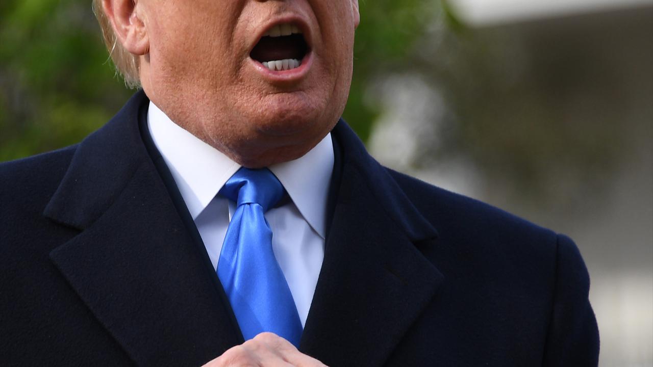 Gaya Donald Trump Saat Tanam Pohon Pemberian Presiden Prancis