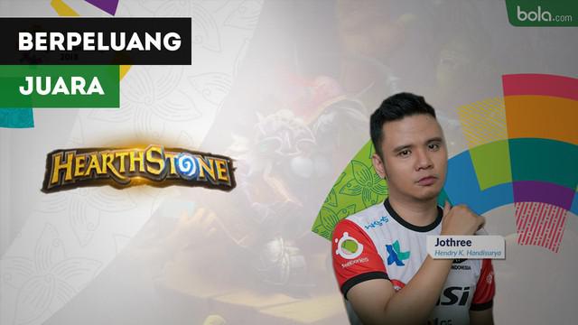 Wakil Indonesia di E-Sports Asian Games 2018 pada gim Hearthstone, Hendry K. Handisurya berpeluang juara usai mengalahkan rival terberatnya di gim ini.