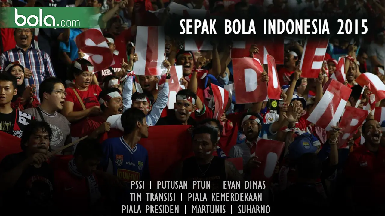 Sepak Bola Indonesia 2015, Suporter Indonesia (bola.com/Rudi Riana)