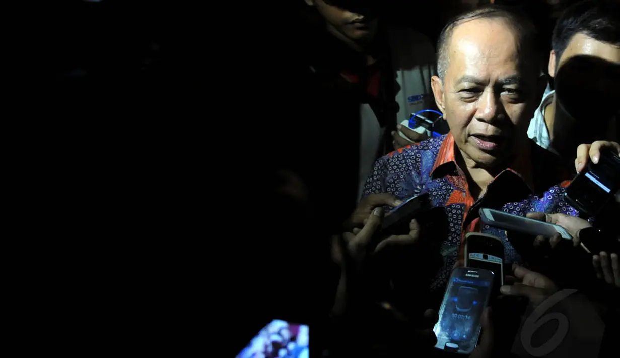 Ketua Harian DPP Partai Demokrat (PD) Syarief Hasan menolak berpendapat terkait sikap ataupun pilihan pribadinya pada pemilihan presiden dan wakil presiden (pilpres) 2014. Rabu (28/5/14) (Liputan6.com/Johan Tallo)
