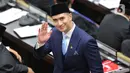 Selebriti, Verrell Bramasta saat rapat paripurna pelantikan anggota DPR Republik Indonesia terpilih periode 2024-2029 di Gedung Nusantara, Kompleks Parlemen, Senayan, Jakarta, Selasa (1/10/2024). Verrell Bramasta terpilih dari Partai Amanat Nasional (PAN) daerah pemilihan DKI Jakarta II dengan perolehan suara sebanyak 81.463. (Liputan6.com/Angga Yuniar)