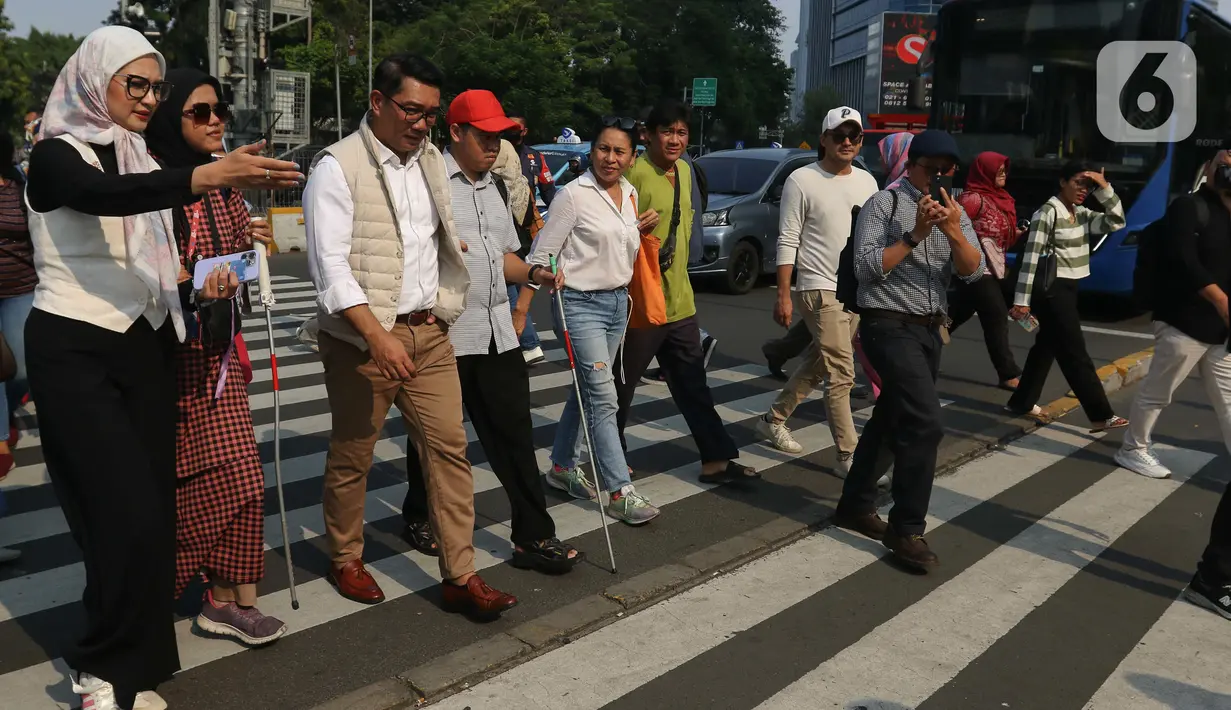 Di sisi lain, Ridwan Kamil mengakui bahwa pemerintah provinsi Jakarta sudah memiliki keberpihakan pada penyandang disabilitas. (Liputan6.com/Herman Zakharia)