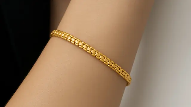 7 Model Gelang Tennis Emas 24 Karat 5 Gram Tanpa Batu Permata, Tampilan Ringan dan Tetap Stylish