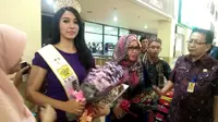 Revindia Carina sukses memborong penghargaan di ajang Miss Global Beauty Queen, Seoul. (Foto: Dian Kurniawan)