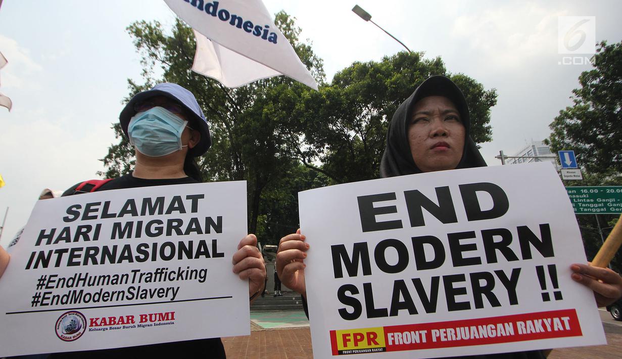 FOTO: Hari Buruh Migran Internasional 2018, Massa Geruduk ...