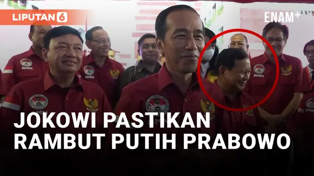 Senyum Manis Prabowo saat Dibilang Punya Uban Oleh Jokowi