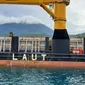 bersandarnya kapal tol laut Logistik Nusantara 2 yang dioperasikan oleh PT Pelayaran Nasional Indonesia (Persero) di Pelabuhan Depapre Jayapura, Papua. (Dok Kemenhub)
