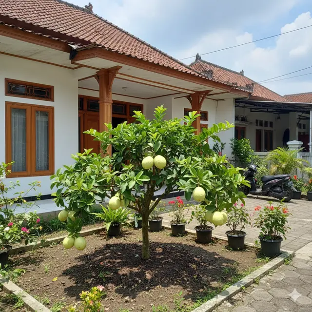 Buah yang bagus ditanam di depan rumah (Foto: Gemini AI)
