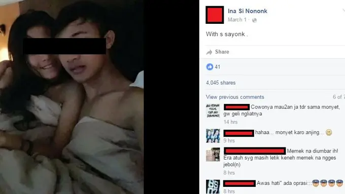 [Bintang] Anak SMP cowok-cewek seranjang tanpa busana malah pamer di Facebook