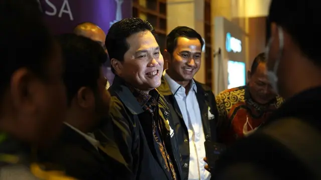 Menteri BUMN Erick Thohir dalam Diklatda Badan Pengurus Daerah (BPD) HIPMI Jaya di Jakarta