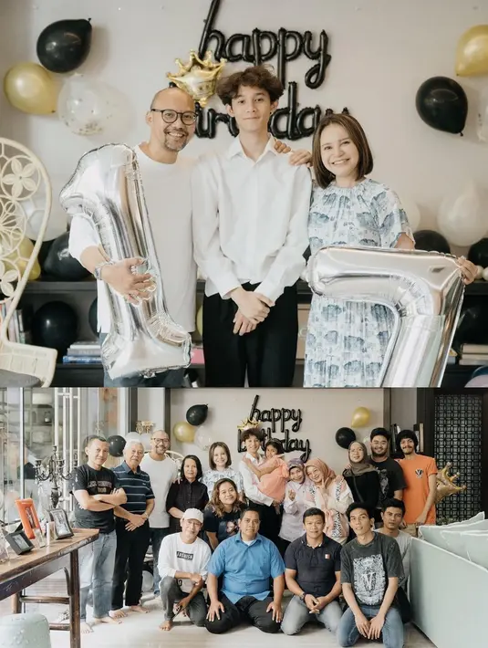 Rizky merayakan ulang tahun didampingi orang-orang tercintanya. Yoyo tampak hadir dalam perayaan ulang tahun putranya. Meski telah bercerai sekitar 14 tahun silam, Rossa dan Yoyo tetap menjalin hubungan baik. [Instagram/itsrossa910]