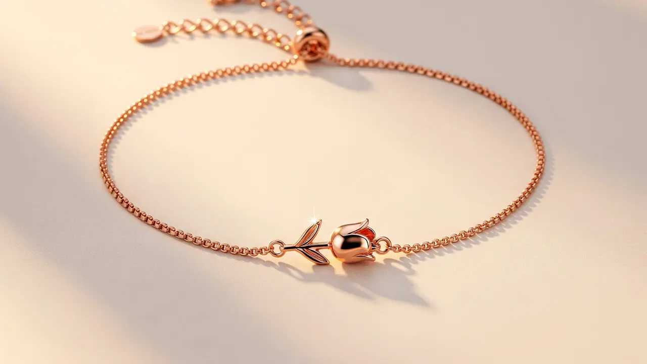 Model Gelang Emas Motif Bunga untuk Wanita Feminin