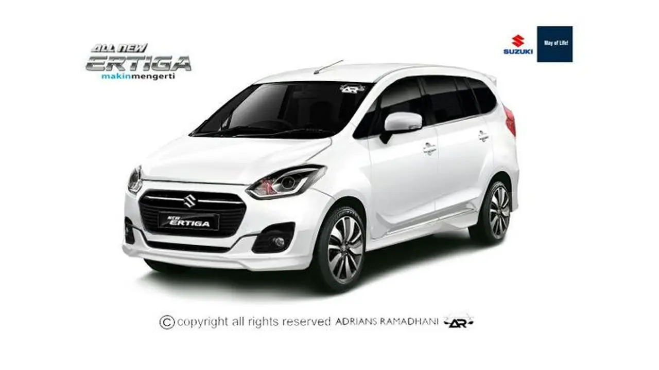 Rendering Suzuki Ertiga generasi terbaru.
