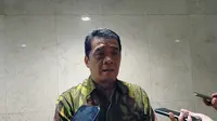 Ketua Dewan Perwakilan Daerah (DPD) Partai Gerindra DKI Jakarta Ahmad Riza Patria menyatakan telah menerima surat pengunduran diri politikus senior Partai Gerindra Muhammad Taufik. (Liputan6.com/Winda Nelfira)