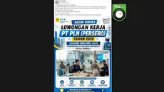 Cek Fakta: Tidak Benar Tautan Pendaftaran Lowongan Kerja PLN 2026