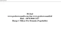 Website prabowosandi.id dijual di internet seharga Rp 1 miliar dan masih bisa dinego (Liputan6.com/ Agustin Setyo W)