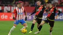 Viktor Tsyhankov membuka pesta gol Girona di menit ke-52, disusul brace Savio di penghujung laga (90+1', 90+5'). (LLUIS GENE/AFP)