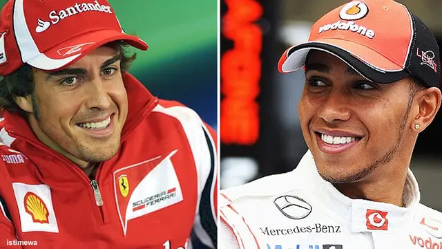 Fernando Alonso dan Lewis Hamilton