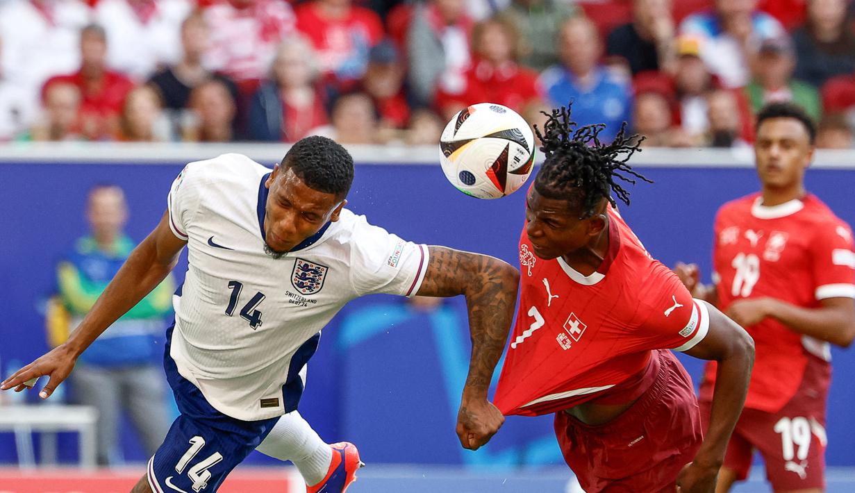 Pemenang laga perempat final Euro 2024 antara Inggris dan Swiss harus ditentukan lewat babak adu penalti. (KENZO TRIBOUILLARD/AFP)