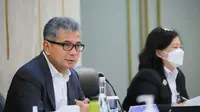 Direktur Utama BRI Sunarso pada Press Conference Kinerja Keuangan BRI Kuartal III Tahun 2022 di Jakarta (16/11).