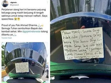 Meski sedang sakit driver ojol ii tetap semangat mencari rezeki, salut! (Instagram/@semangatojol)