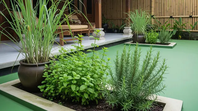 Ide Teras Hijau dengan Pohon Bambu sebagai Pagar Alami Anti Panas