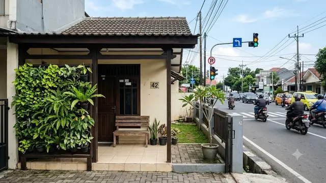 Inspirasi Teras Rumah Dekat Lampu Merah