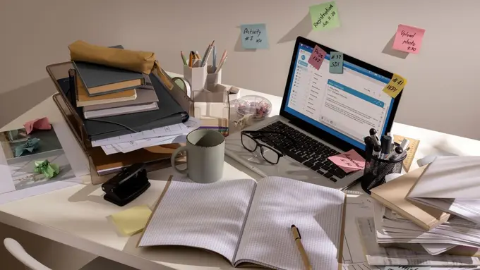 Meja Kerja Berantakan Bisa Turunkan Produktivitas, Kenali 5  Penjelasannya