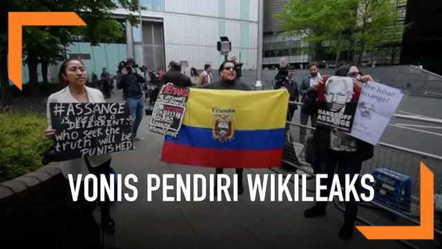 Pengadilan Inggris menjatuhkan vonis 50 pekan penjara kepada pendiri Wikileaks, Julian Assange.