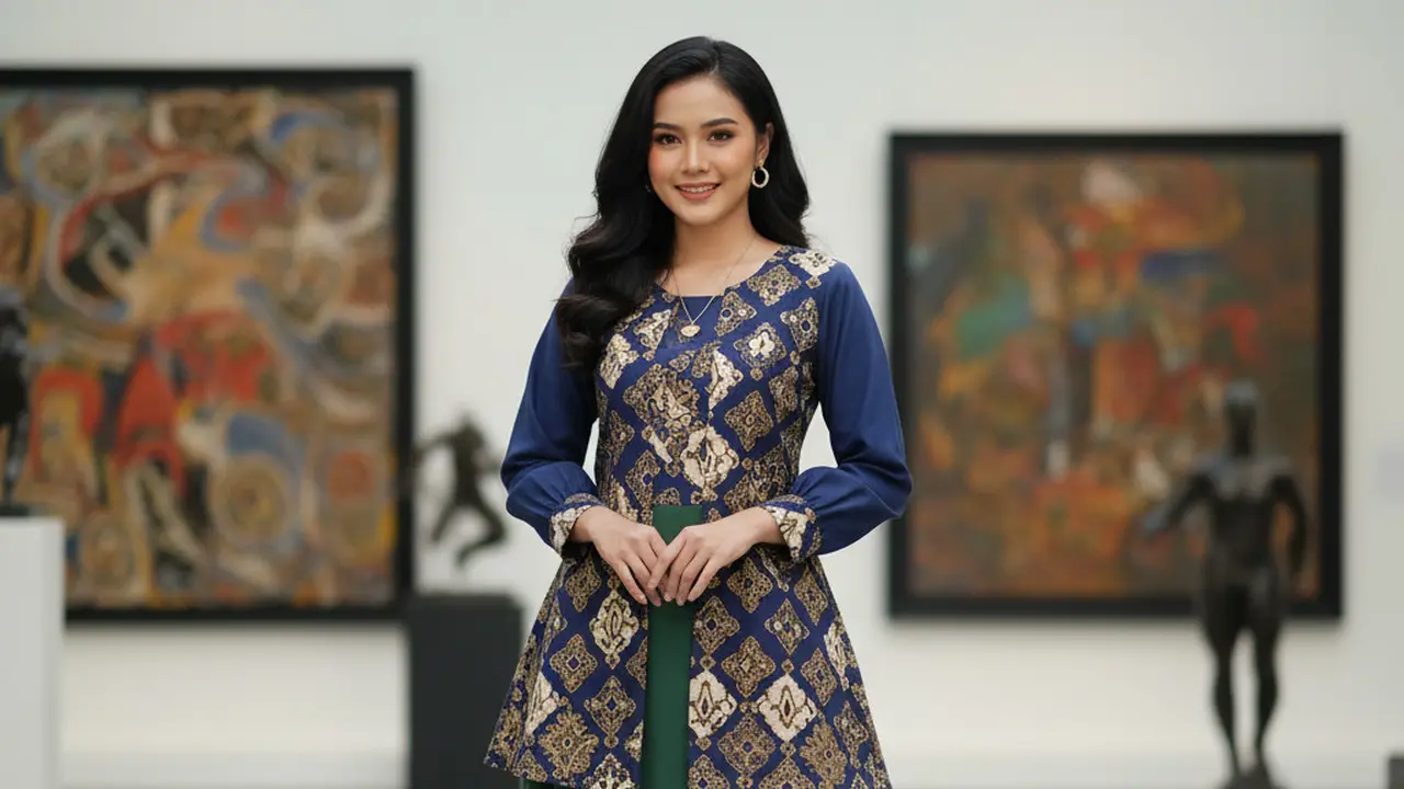 Batik Kombinasi Polos Lengan Panjang 2025