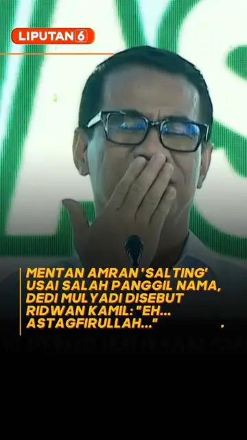 Mentan Amran 'Salting' Usai Salah Panggil Nama, Dedi Mulyadi Disebut Ridwan Kamil: "Eh Astaghfirullah"