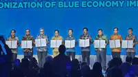 Menteri Kelautan dan Perikanan Sakti Wahyu Trenggono dalam Indonesia Maritime and Fisheries Business Forum 2024. (Dok KKP)