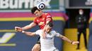 Barisan pertahanan Manchester United yang dikomandoi oleh Harry Maguire pun tampil apik dengan membendung serangan yang dilakukan oleh Leeds United. (Foto: AFP/Pool/Peter Powell)