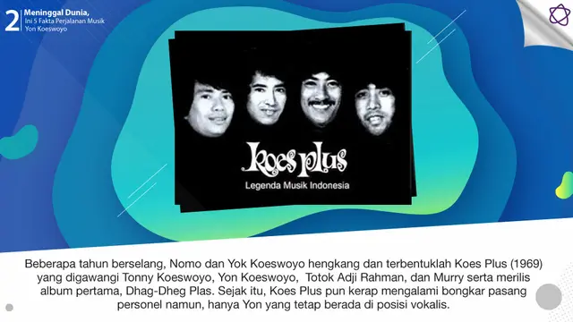 [Bintang] Meninggal Dunia, Ini 5 Fakta Perjalanan Musik Yon Koeswoyo