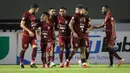 Borneo FC mampu mempertahankan keunggulan 2-1 hingga pengujung pertandingan. Bagi Pesut Etam, kemenangan ini menjadi yang pertama sejak tujuh partai terakhir. (Bola.com/Bagaskara Lazuardi)