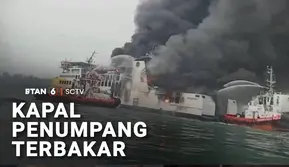 Kapal Penumpang Terbakar