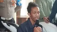 Husen, tersangka mutilasi yang jasadnya dicor di Semarang, saat rilis kasus. (Liputan6.com/ Dok Ist)
