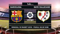 Jadwal La Liga 2018-2019 pekan ke-27, Barcelona vs Rayo Vallecano. (Bola.com/Dody Iryawan)
