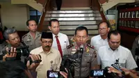 Kapolda Sumsel, Irjen Pol Zulkarnain Adinegara saat melakukan pers conference tentang penangkapan terduga teroris (Liputan6.com / ist - Nefri Inge)