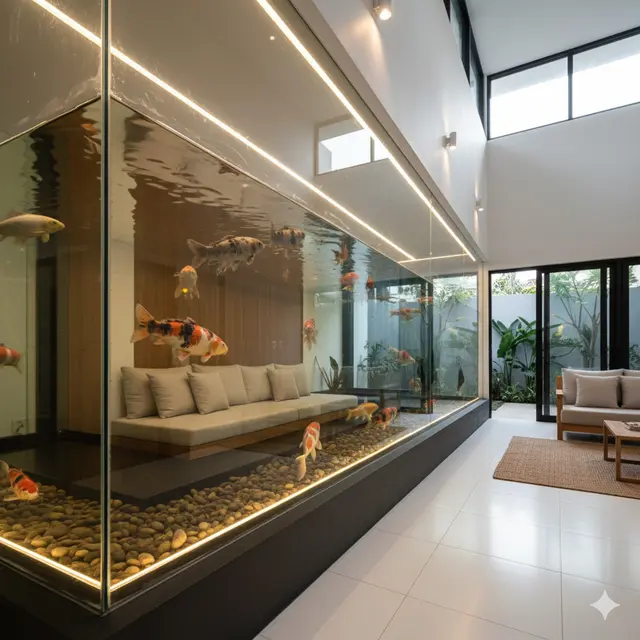 Model Rumah Kecil tapi Luas dengan Kolam Ikan Minimalis