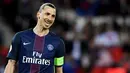 1. Zlatan Ibrahimovic – Pemain asal Swedia ini adalah salah satu rekrutan tersukses PSG. Ia adalah sosok penting dalam dominasi Les Parisiens di Liga Prancis. Total 12 gelar mampu diberikan Ibrahimovic kecuali Liga Champions. (AFP/Franck Fife)